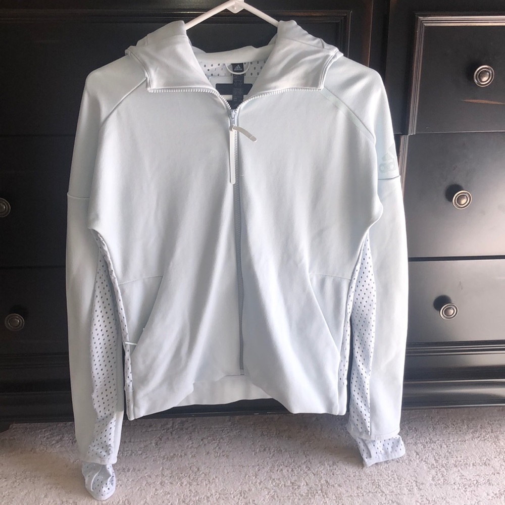 Adidas zip hoodie pale mint vented